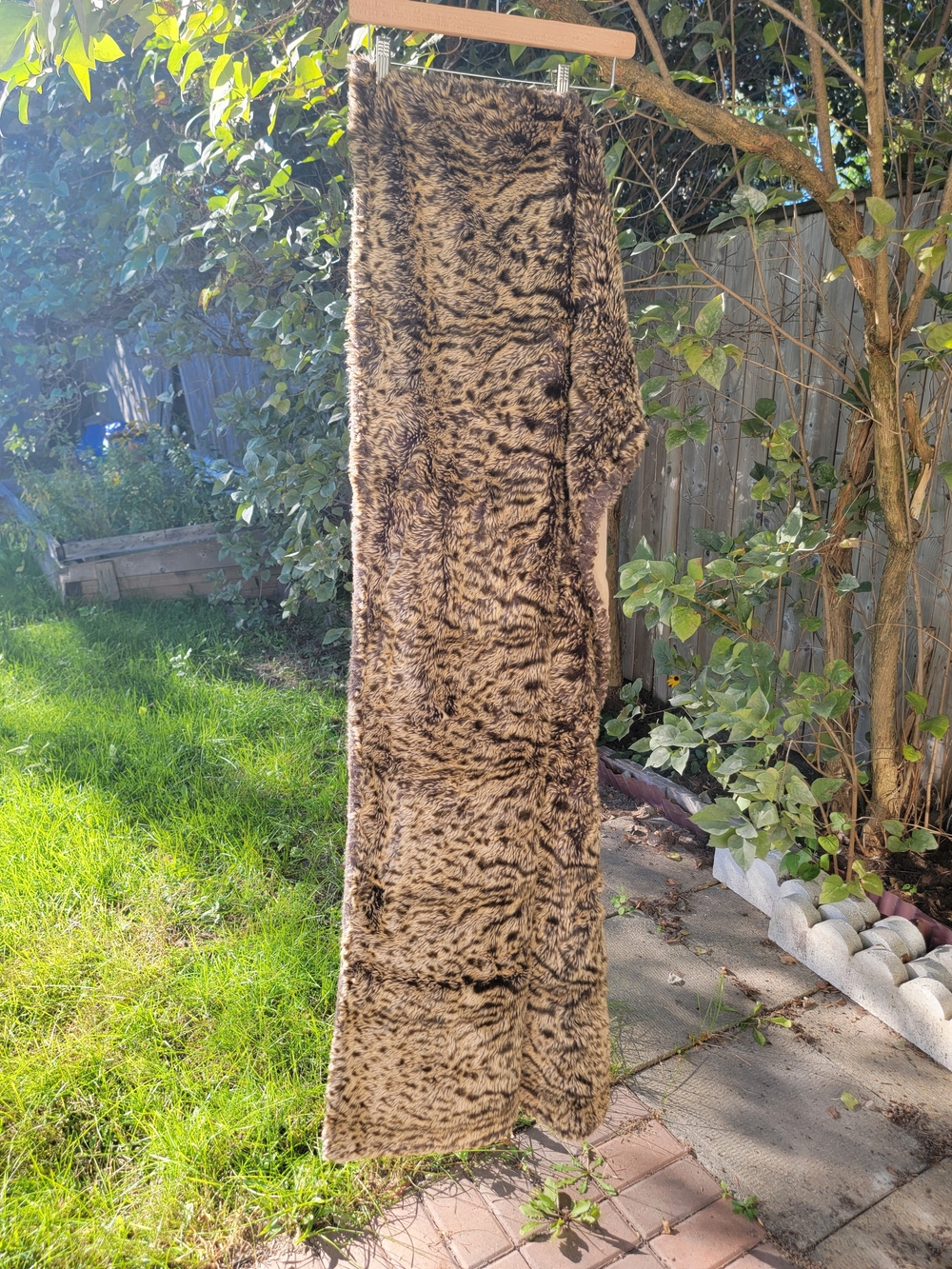 Soft Faux Fur Leopard Print Throw Blanket & Matching Pillow